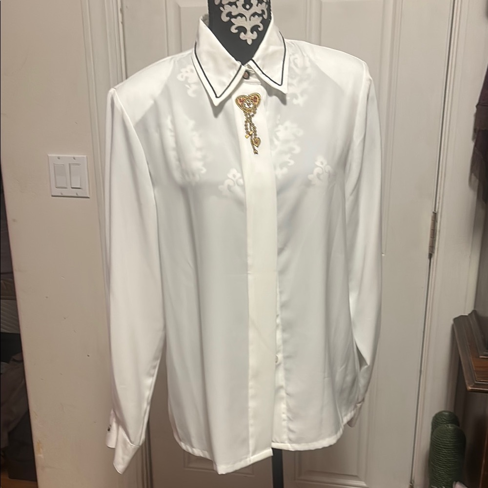 White Embroidered Men's Shirt